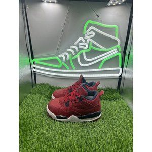 Air Jordan‎ 4 IV Retro Fiba BQ7670-617 Toddler Sneakers TD Sz 8C Red/Navy